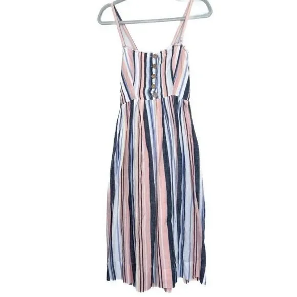 Free People Stripped Flowy Midi Dress - Picture 4 of 13